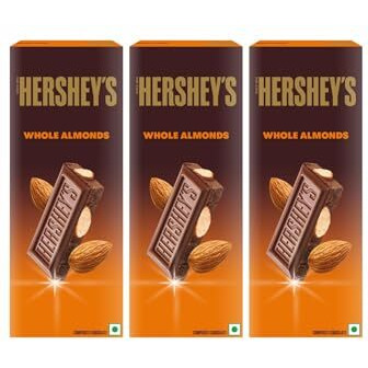 Hershey's Whole Almonds Chocolate Bar, 100 Grams (Pack Of 3)