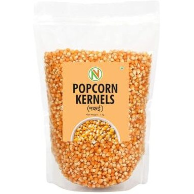 Naturevit Popcorn Kernels, 1 Kg | Popcorn Seeds | Party Snacks | Popcorn Kernel | Now Enjoy Movie Theatre Style | Butterfly Pop Corn At Home