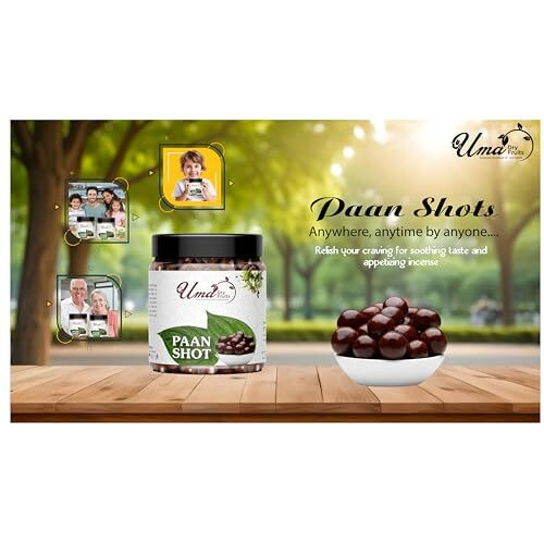 Uma Dry Fruits Paan Shots (Instant Paan, Mouth Freshener, Mukhwas) Pan Flavor Candy | Paan Shots | Pan Laddu - Paan Candy (Jar Pack) (1Kg)