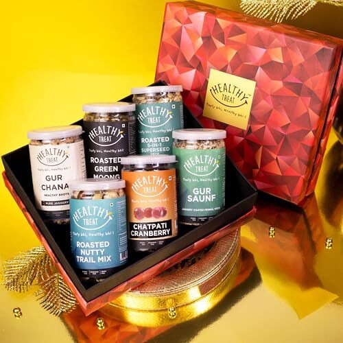 Healthy Treat Assorted Treat Gift Hamper | Healthy Snacks Gift Box | Festival Gifting | Birthday, Anniversary Gift Hampers | Wedding Gift | Gifts For Family And Friends | Healthy Gourmet Hamper