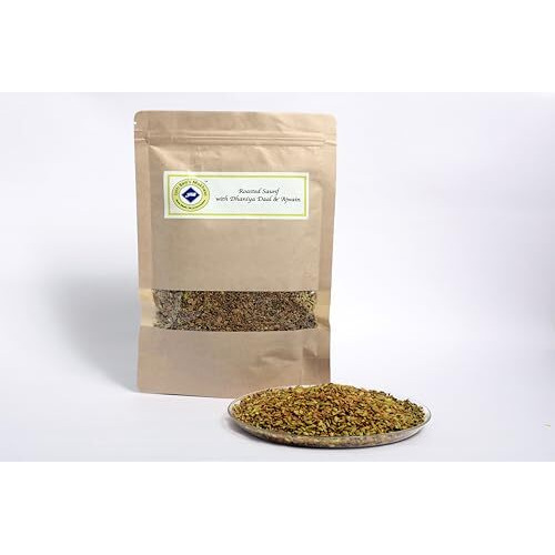Jyoti Ben's Mukhwas - Roasted Saunf With Dhaniya Daal & Ajwain |Premium Mukhwas|Digestive Mouth Freshener|After-Meal Snacks|100% Natural|Good For Digestion| Fibre Rich - 250 Gram