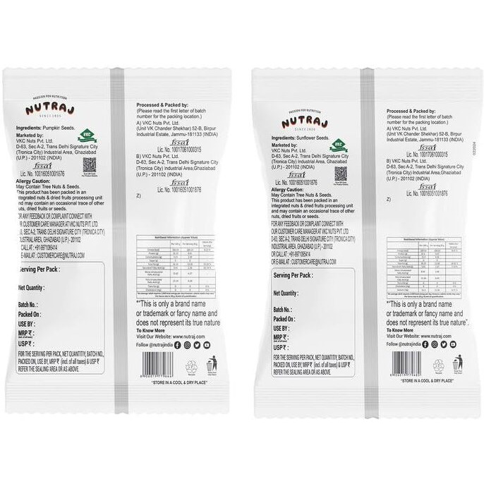 Nutraj Seeds Combo 200G | Pumpkin & Sunflower Seeds 100G Each | Seeds For Eating | Seed Cycling | Seed Cycling Seeds Combo