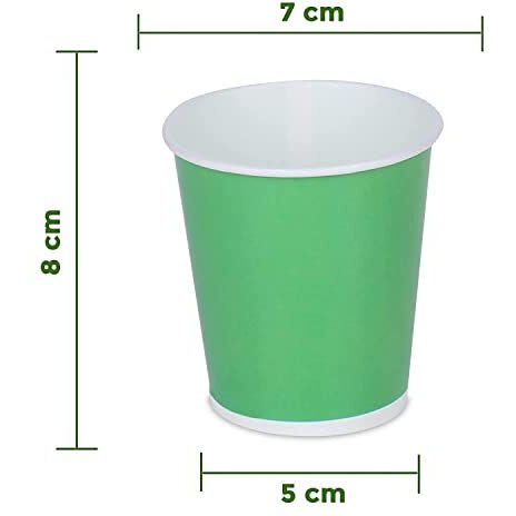 Sanwalsa Disposable Color Paper Tea/Coffee Cups, Pack Of 50 -Pieces - 200 Ml - Multicolor