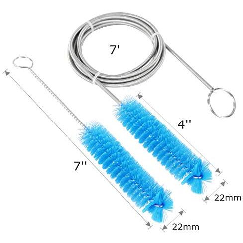 Serplex Cpap Tube Cleaning Brush 6.5Ft Flexible Stainless Steel Tube Cleaning Brush With 7'' Spiral Cleaning Brush Universal Tube Cleaning Brush For Standard 22Mm Diameter Cpap Tubing