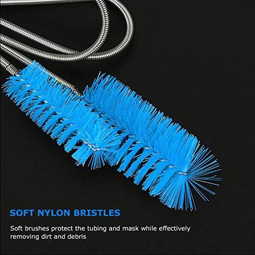 Serplex Cpap Tube Cleaning Brush 6.5Ft Flexible Stainless Steel Tube Cleaning Brush With 7'' Spiral Cleaning Brush Universal Tube Cleaning Brush For Standard 22Mm Diameter Cpap Tubing