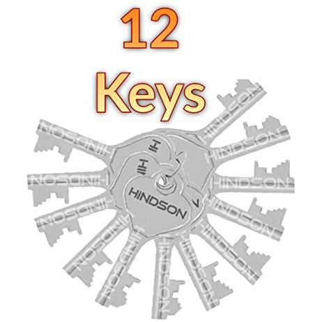 Hindson Round 65Mm Padlock | Heavy Duty Metal Body Lock | Double Locking | 8 Steel Levers | 12 Silver Keys With Keychain | Silver Finish | Home Improvement | Made In India