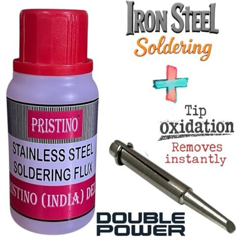 Pristino Stainless Steel & Multi Metals Soldering Flux For Soldering And Desoldering For Stainless Steel, Lithium-Ion Battery, Copper, Brass, Nickel, Zinc, Tin, Galvanized Iron - 1 Pack 100Gm