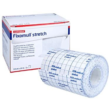 Fixomull Original Stretch Imported 10Cm X 10M Hypoallergenic Nonwoven Adhesive Wound Dressing Fixation Tape Bandage Breathable & Skin-Friendly For Long-Lasting Comfort Pack Of 1