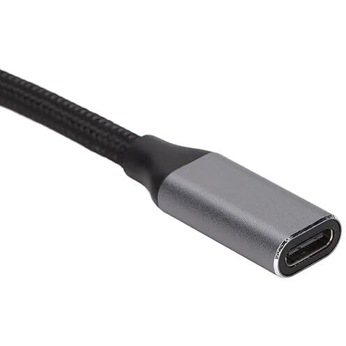 Wefly Type C Extension Cable(Gen 2/10Gbps) 50Cm Nylon Braided Usb 3.2 Type C Male To Female Extension Cable Support 4K Video Pd 100W/5A Chargingfor Mcbook Pro/Air/M1 Ipad Pro,De Ll,Black
