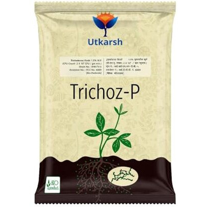 Utkarsh Trichoz-P (Trichoderma Viride 1.5% W.P. 2 X 10^6 Cfu/Gm Min.) For Plants, Crops And Home Gardening (1 Kg Pack Of 1)