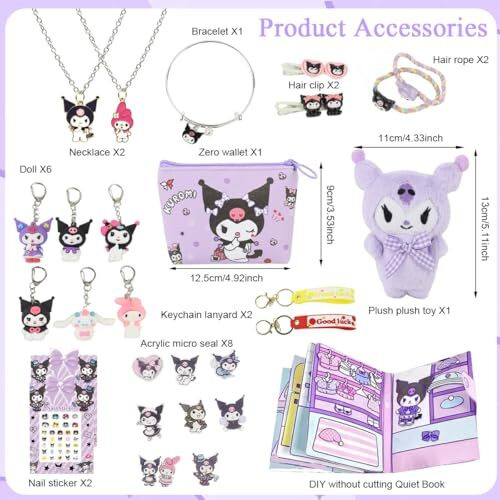 Patpat29 In 1 Surprising Gift Box Kawaii Sanrio Kuromi Melody Merchandise Collectible Gift Box Blind Box Birthday Gift For Girls Children's Day Gift