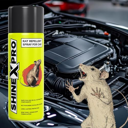 Shinexpro Rat Repellent Spray For Car - 250Ml - Human Safe Rat Spray For Car Engine And Interior - No Kill Only Repels Rodent Repellent For Car - Last 2 Years