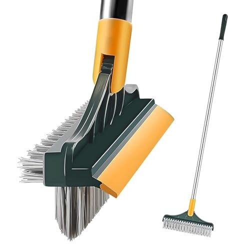Disone 3-In-1 Bathroom Cleaning Brush With Wiper-Bathroom Cleaning Brush Long Handle 180 Rotate Toilet Brush Bathroom Tiles Cleaning, Wiper Floor Scrub For Kitchen Bathroom Cleaning Accessories