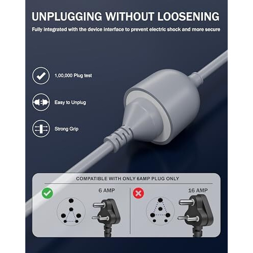 Fedus 3M Long 18Awg Heavy Duty Male To Female 3 Pin Power Extension Cord For Heavy Appliances Wire, 10Amp Indoor Outdoor Power Cord Wire Extender Power Cable For Appliances, Electronics & Power Tools