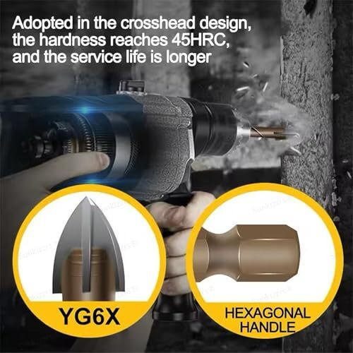 Sunkizzrs 8-Pcs Hex Cross Tile Drill Bits Set3/4/5/6/7/8/10/12MmAlloy Steel Hex Shank High Impact 4-Edge Hole Opener Drill Bits For Ceramic Tiles, Ceramic, Glass, Marble, Concrete, Plastic, Wood