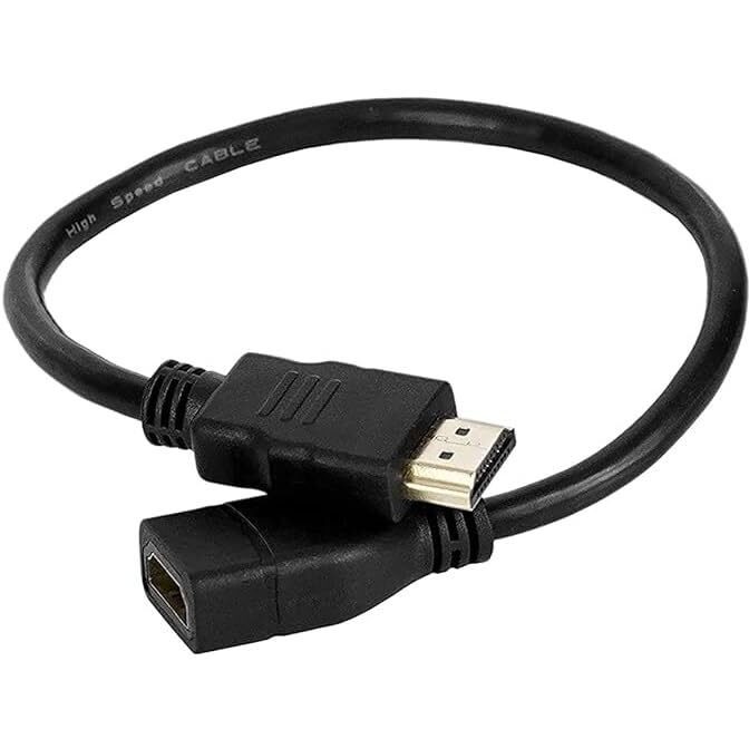 Rodmed High Speed Hdmi Male To Female Extension Cable Hdmi Extender For Fire Tv Stick, Laptop/Pc, Lcd/Led Tv, Xbox, Ps3/Ps4- Color May Vary (20Cm)