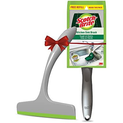 Scotch-Brite Plastic Combo |Kitchen Sink Brush-2N (1N Sink Brush+1N Refil + Kitchen Wiper |, Black