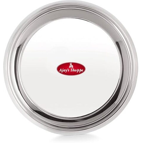 Ajay's Shoppe Stainless Steel Atta Parat  1.4 Liter | Ideal For Dough Kneading & Mixing