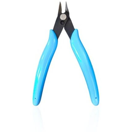 Homdum Electronic Cutting Nippers Flush Cutters Jewellery Cutting Tool Electric Wire Strippers Pliers Size 130 Mm (Yellow & Blue)