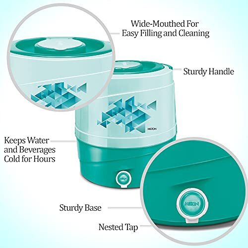 Milton New Kool Rover 18 Insulated Water Jug, 16 Litres, Turquoise