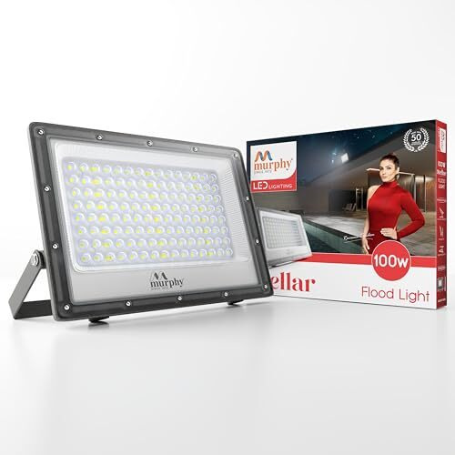 Murphy Steller Led 100W Led Flood Light, Ip65 Rated Outdoor Light Pack Of 1 (Cool White, Bis Approved)