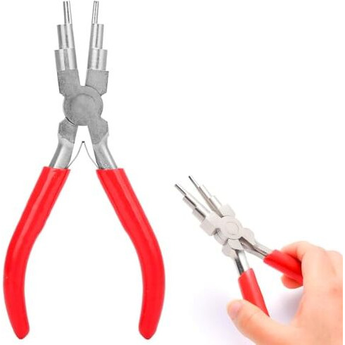 Hasthip 6" Jewelry Pliers - Carbon Steel Round Nose Needle Nose Pliers For 3-10Mm Rings Diy Wire Looper Jewelry Bail Pliers Jewelry Making Tools, Rubberized Handle Comfort Grip