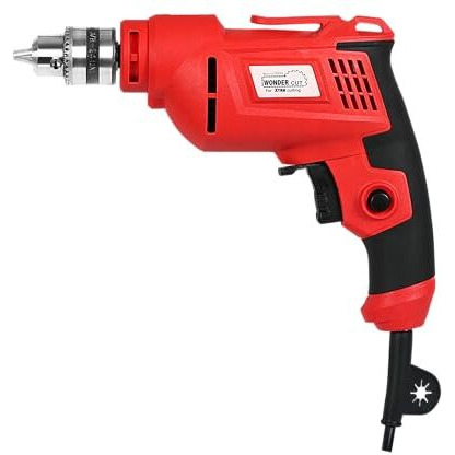Wondercut Electric Drill Wc-Edrf10-R+7, 550W, Copper Armature, 2800 Rpm, Chuck 10 Mm Forward/Reverse For Wood & Metal Work With Variable Speed Control With 7 Bits