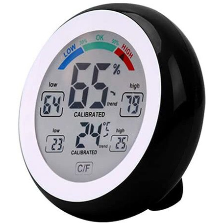 Hasthip Lcd Digital Indoor Hygrometer Thermometer Humidity Guage Accurate Temperature Monitor Meter Air Comfort Indicator With Stand For Home Office Indoor Green House(Battery Not Included)