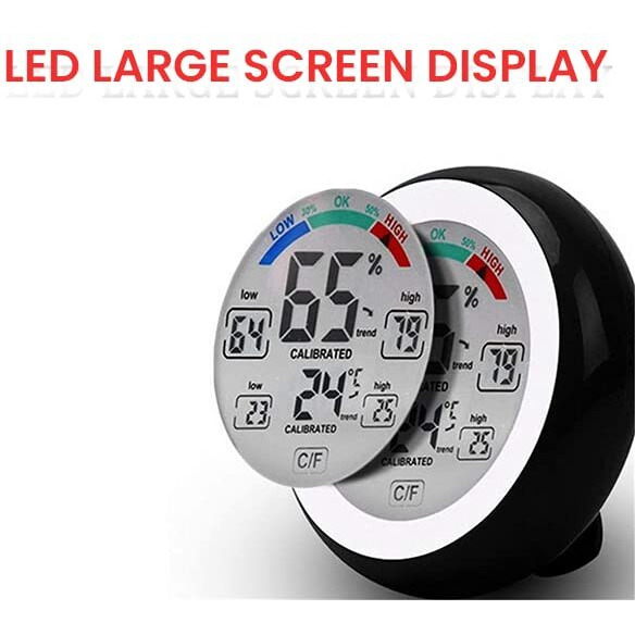 Hasthip Lcd Digital Indoor Hygrometer Thermometer Humidity Guage Accurate Temperature Monitor Meter Air Comfort Indicator With Stand For Home Office Indoor Green House(Battery Not Included)