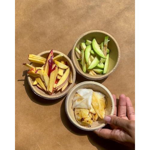 Qudrat Disposable Bowls (Pack Of 50,180 Ml) Biodegradable, Natural Bagasse (Beige) Bowls