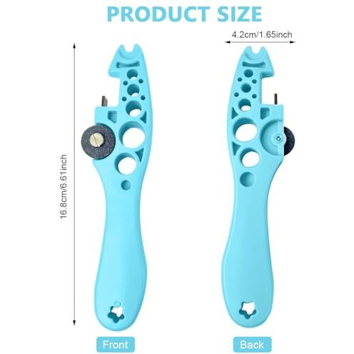 Hasthip Ampule Cutter With 5 Replaceable Grinding Wheels, Ampoule Cutter For Doctors, Glass Bottle Cutter, Ampule Breaker, Suitable For Home Daily Or Medical Use, Cut The Ampoule (Blue)
