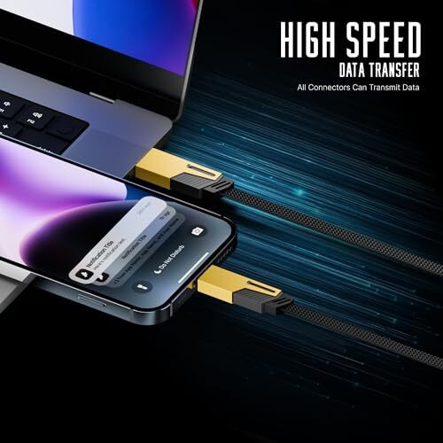 Basesailor 4-In-1 Multi-Function Braided 65W Fast Charging Cable With Lightning To Usb-C, Type C-C, Ligthning To Usb, Military Grade Durability, Compatible For Iphone, Samsung, Oneplus Devices [1.5M]