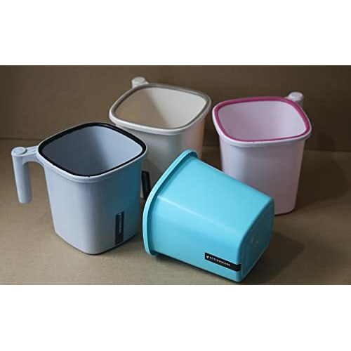 Jeerzone Plastic Durable Long Lasting Strong And Sturdy Bathroom Mug (1.5 L, Grey) (Gray Square Mug)