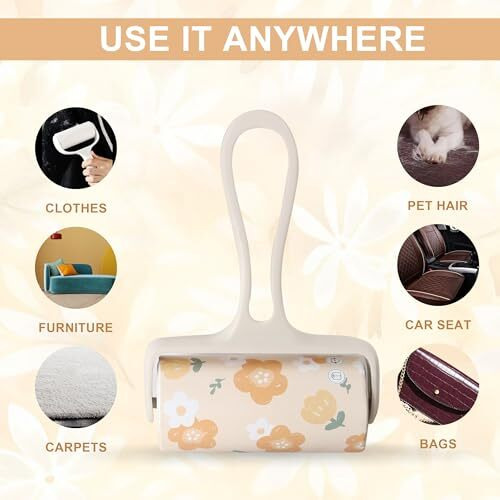 Catron Lint Rollers, Remover For Clothes, 1 Handle With 3 Refills, 180 Total Sheets, Lint Roller Set For Dog & Cat Hair Removal, Clothes, Furniture, Cars, Carpet
