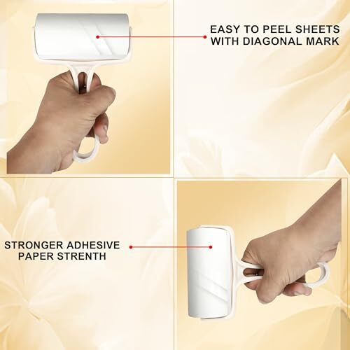 Catron Lint Rollers, Remover For Clothes, 1 Handle With 3 Refills, 180 Total Sheets, Lint Roller Set For Dog & Cat Hair Removal, Clothes, Furniture, Cars, Carpet