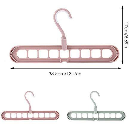 Hookcart Wardrobe Space Saver Folding Smart Hanger For Clothes 360 Degrees Rotatable Hook Anti-Skid Folding Drying Rack Portable Hanging Household Wet And Dry Clothes Hanger Closet Hook (1)