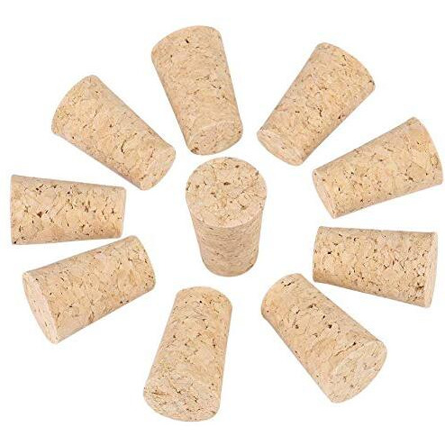 Windup Tapered Cork Stopper For Glass Wine Bottle - Length 33Mm X Top 22Mm X Bottom 17Mm - Pack Of 20 Pcs - Made In India