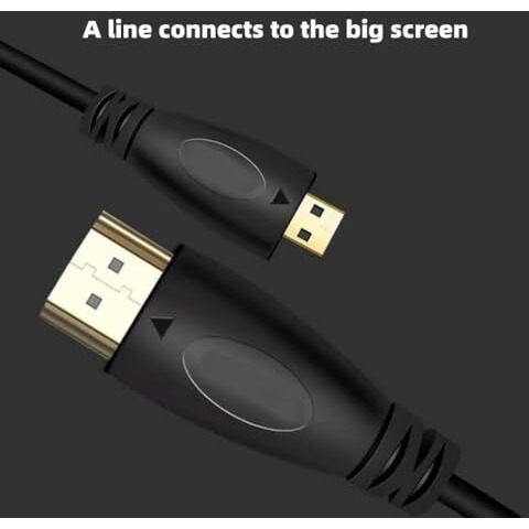Coolcold Micro Hdmi To Hdmi Cable | (1.5Meter/5Ft) Hdmi High Speed 4K Cable, (Not Micro Usb/Mini Hdmi) | Male To Male | Compatible For Monitor, Tablet, Laptop, Television, Projector, Hdtv, Dslr