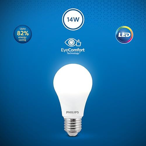 Philips 14W E27 Led Crystal White Led Bulb, Pack Of 2 (Stellar Bright)