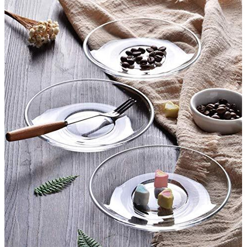 Dikuji Enterprise New Crystal Clear Classic Glass Tea & Coffee Cup And Saucer Set, For Espresso Cappuccino Hot Chocolate Green Tea And More,160Ml (6 Cups And 6 Saucers)