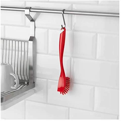 Ikea Polypropylene Polyester Dish-Washing Brush (25 Cm, Assorted Colours) - Pack Of 4