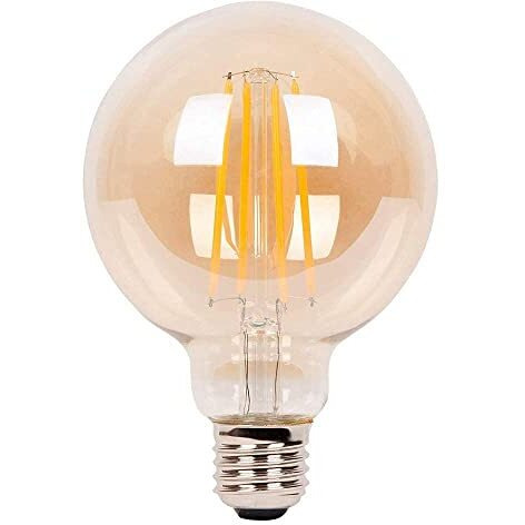 Desidiya Edison Tungsten Filament Round Antique Glass G80 Light Bulbs Pack Of 1 Vintage Base E27 Bulb Yellow Light For Home Decoration Living Room/Hall/Balcony/Restaurant Bar Lighting