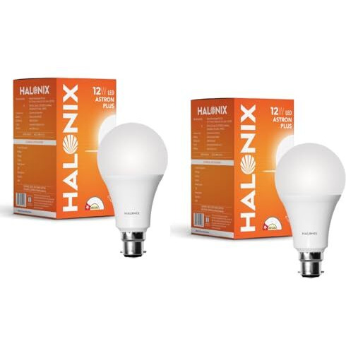 Halonix Astron Star Base B22 12-Watt Led Bulb (Pack Of 2, Cool White)