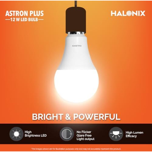 Halonix Astron Star Base B22 12-Watt Led Bulb (Pack Of 2, Cool White)