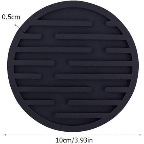 Mosquick Silicone Coaster Set Of 4 Silicone Pot Holder Drink Coasters Perfect Tea Coasters For Dining Table For Hot Pots All Type Of Glasses Mugs Beer Whisky Coasters Hot And Cold - Black
