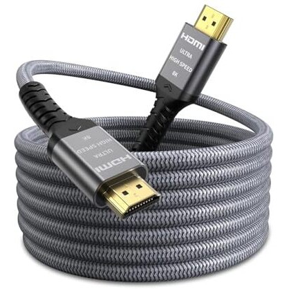 Orei 8K Hdmi Cable 5 Meter(16.4Ft) - 8K@60Hz Hdmi Cable 2.1 With Ethernet & Hdcp 2.3, Lightning Fast 48Gbps Bandwidth, Hdr, Earc & 3D Support - Hdmi 4K@120Hz For Tvs, Gaming Consoles & More (1 Pack)