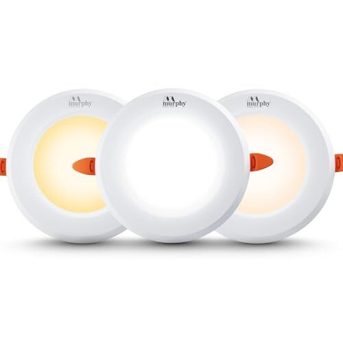 Murphy 7W Comet 3-In-1 Round Led Conceal Panel Light | Color Changing (Cool White/Warm White/Natural White)  Suited For 3-Inch Concealed Box  Pack Of 4