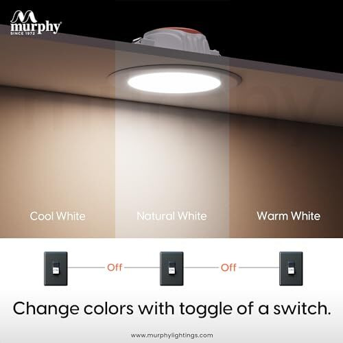 Murphy 7W Comet 3-In-1 Round Led Conceal Panel Light | Color Changing (Cool White/Warm White/Natural White)  Suited For 3-Inch Concealed Box  Pack Of 4