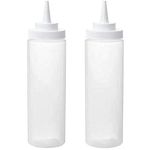 Ikea Plastic Squeeze Bottle, 330 Ml (Transparent) - Pack Of 2