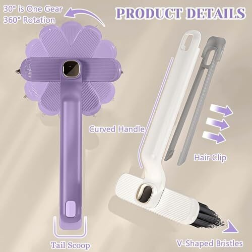 4 In 1 Cleaning Brush, Gap Cleaning Brush, Rotating Crevical Cleaning Brush, Toilet Brush, Scrub Brush For Shower Tile, Scrub Brushes With Squeegee, Bathroom Cleaning Brushes (Gap Cleaning)